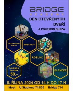 Bridge Academy Den otevřených dveří a pokémon burza