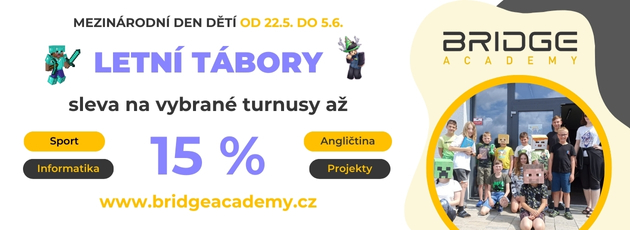 Letní tábory se slevou až 15 % na Bridge Academy